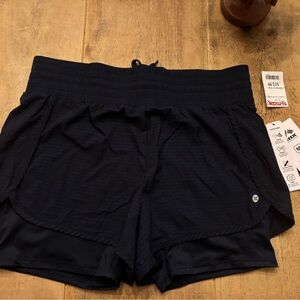 RBX Black Athletic Shorts with Lightweight Fabric and Adjustable Waistband